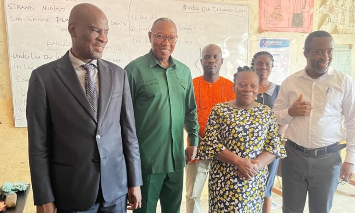 Haruna Iddrisu (Extreme left, Dr. Clement Apaak, second left and other)
